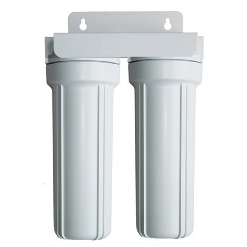 Dual stage sediment filter for tankless water heaters. Tank The Tank