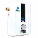 Right side of EcoSmart ECO-11 Electric Tankless Water Heater showing brass outlet compression fitting